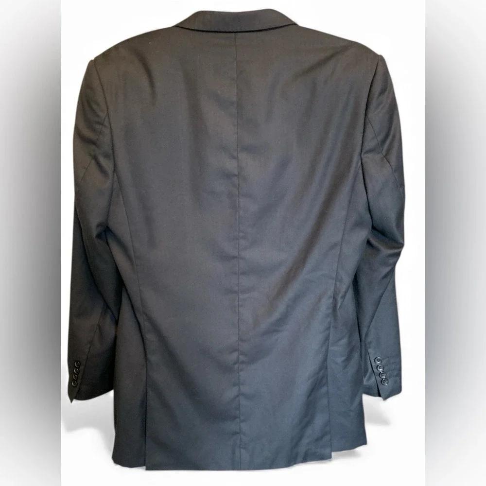KASHANI Mens Black‎ Suit Jacket Blazer Custom Tailored Size 40L